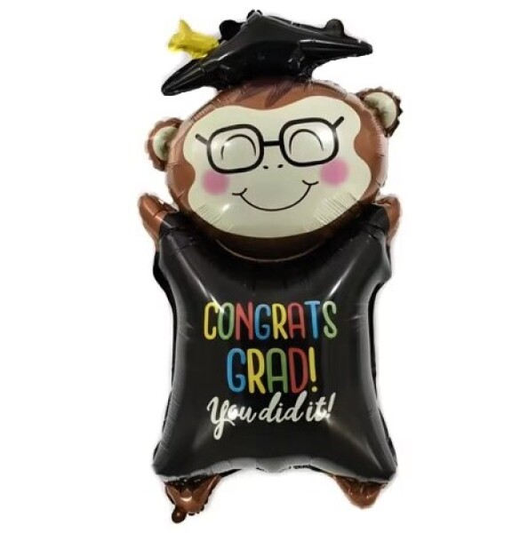 Promoce balónek opice 46 cm x 85 cm Promoce balónek opice 46 cm x 85 cm