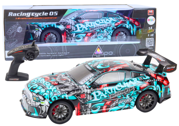 Mamido Sportovní auto na dálkové ovládání R/C 1:8 graffiti