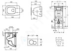 GEBERIT - Duofix Modul pro závěsné WC s tlačítkem Sigma20, bílá/lesklý chrom + Ideal Standard Tesi - WC a sedátko 111.355.00.5 NF4