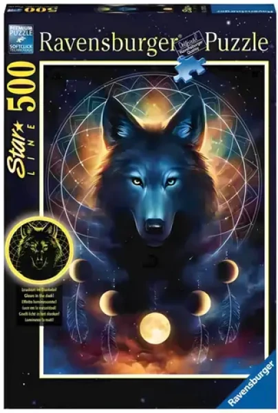 RAVENSBURGER Svítící puzzle Lunární vlk
