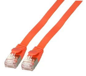 EFB RJ45 plochý patch kabel Cat6a červená / Patch kabel / U/FTP / 5 m / 10Gbit/s (K5545RT.5)