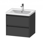 DURAVIT - Ketho.2 Umyvadlová skříňka 55x63x46 cm, 2 zásuvky, grafit mat K25282049490000