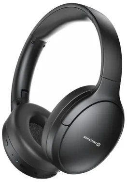 SWISSTEN PURE černá / Bluetooth sluchátka / ANC / BT 5.3 / 3.5mm jack / USB-C (54400221)