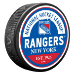 Mustang Puk New York Rangers NHL Block Textured Puck