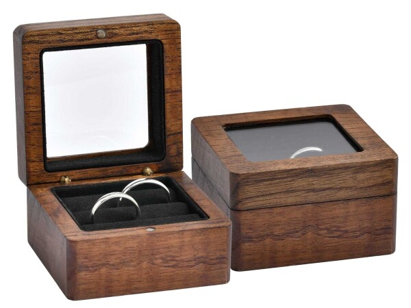 LUNICA Dřevěná krabička na snubní prsteny 0588