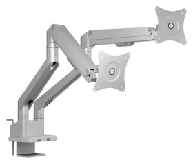 ICY BOX IB-MS524-T šedá / Stolní držák pro 2 monitory / až 32" / VESA 75x75-100x100 / nosnost 2x 9 kg (IB-MS524-T)