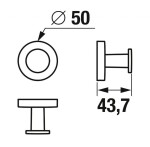 JIKA - Mio Style Háček, matná černá H3812F37160001