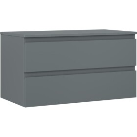 MEXEN/S - Orio koupelnová skříňka pod umyvadlo 90 cm s deskou, 2 zásuvky, grafit mat 91A10-09047-2-BFFC66