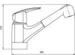 NOVASERVIS - Dřezová teleskopická baterie Metalia 56 chrom 56081,0