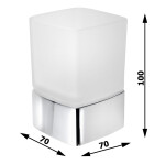 Gedy - LOUNGE sklenka na postavení, mléčné sklo, chrom 549813