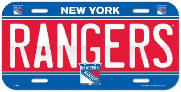 Wincraft Cedule New York Rangers NHL License Plate Banner