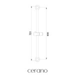 CERANO - Sprchová tyč - posuvný držák - kulatá - chrom CER-670912