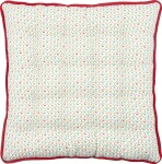 GREEN GATE Sedák na židli Berry White 40 × 40 cm, červená barva, textil