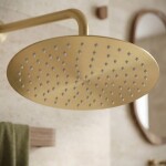 REA - Kulatá dešťová sprcha JS-P014BG 30cm Brush Gold REA-P8604