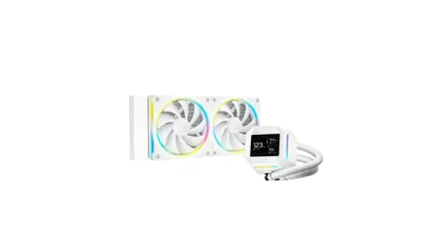 DEEPCOOL LM240 bílá / Komplet vodního chlazení / 2x 120mm / ARGB / 2,4" IPS displej (R-LM240-WHDMMC-1)