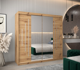 Šatní skříň Abi Y1 Barva korpusu: Dub artisan, Rozměry: 200 cm, Dveře: Dub artisan