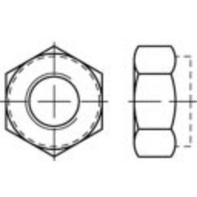 TOOLCRAFT 985T08 TO-6609087 šestihranná matice M8 DIN 934 titan 1 ks