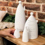 Räder Mini LED lucerna Angel of Light 11,7 cm, bílá barva, porcelán