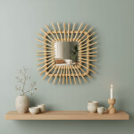 REA - Nástěnné zrcadlo Boho 45CM QDJ071 HOM-02818