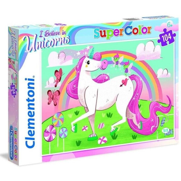 Clementoni Puzzle Supercolor Jednorožec / 104 dílků