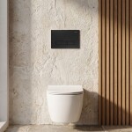 REA - Podomítkový Instalační Set Slim 024N pro WC s Tlačítkem HD Black KPL-E1633