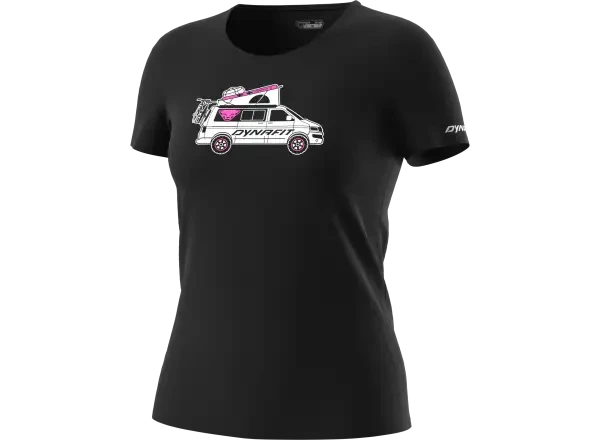 Dynafit Graphic Cotton dámské tričko krátký rukáv Black Out/Dynavan vel. 42/36/S