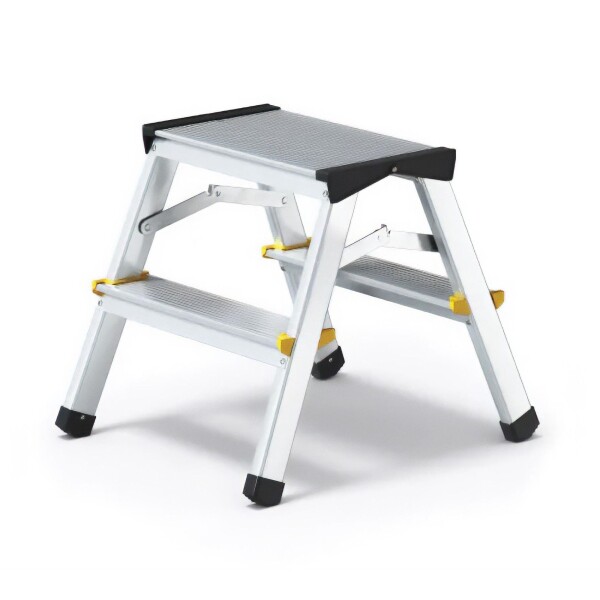 Schůdky oboustranné hliníkové 2×2 příčky, nosnost 150kg, PROFI, J.A.D TOOLS