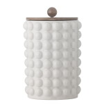 Bloomingville Keramická dóza Madge White 2550 ml, bílá barva, keramika