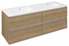 SAPHO - EZARA dvojumyvadlová skříňka 140x55x46cm, dub cuneo EZ141-2525
