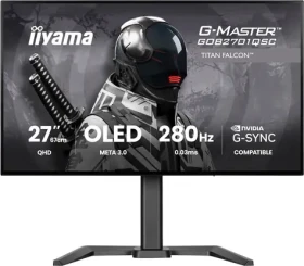 27" iiyama G-Master GOB2701QSC-B1 Titan Falcon černá / Monitor / Tandem OLED / QHD / 280 Hz / 0,03 ms / USB-C 65W (GOB2701QSC-B1)