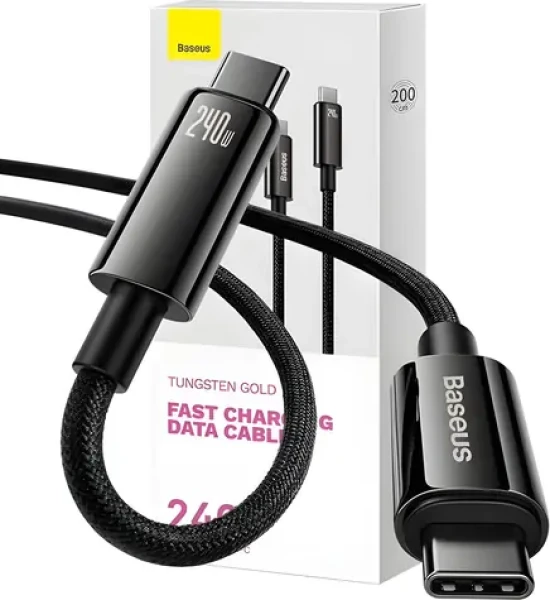 Baseus CAWJ040101 černá / Kabel USB-C (M) - USB-C (M) / 2 m (CAWJ040101)