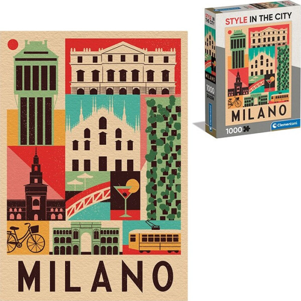 Puzzle Style in the City: Milán 1000 dílků - Clementoni
