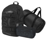 3 SET Skate Uni černá: batoh, penál, sportovní taška GRS