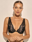 Dámská push-up podprsenka Kinga PU-1143 Aurie černo-béžová 70B