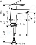 HANSGROHE - Talis E Umyvadlový ventil, chrom 71706000