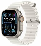 Apple Watch Ultra 2 GPS+Cellular 49mm Titanové tělo - Bílý oceánský řemínek / 130–200 mm (MREJ3F)