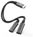 SBS rozbočovací kabel USB-C černá / Kabel / USB-C - 2x USB-C / 13 cm