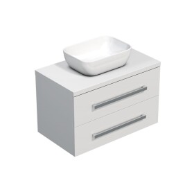 Koupelnová skříňka s krycí deskou SAT Cube Way 80x53x46 cm bílá lesk CUBE46803BI45 CUBE46803BI45