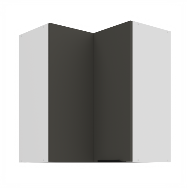 Horní rohová skříňka Aria 60x60 GN-72 2F (90°) Barva korpusu: Bílá, Barva dvířek: GR - Graphite AFM