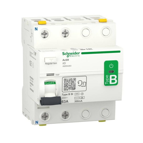 Schneider Electric A9Z64263 ochranný proudový spínač zbytkový proudový chránič B 63 A 0.3 A