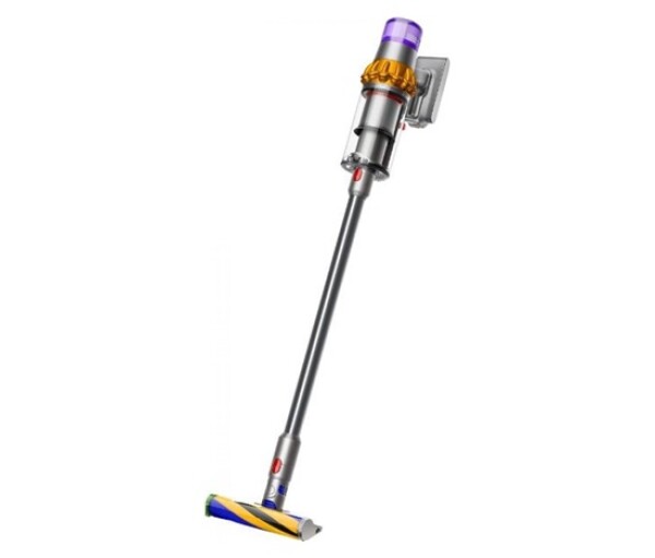 Dyson V15 Detect Absolute 2023, vysavač, 14 cyklonů, 240 AW, filtrace celého přístroje, výdrž až 60 minut, žlutá / šedá EDF_2391276