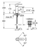 GROHE - Plus Umyvadlová baterie S, s výpustí Push-Open, chrom 33163003