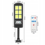 Verk VK 12276 Pouliční osvětlení solární 96 LED COB, IP67, 90 W, 15000 mAh černé