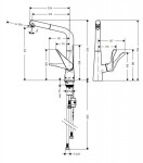 HANSGROHE - Metris New Dřezová baterie s výsuvnou koncovkou, vzhled nerezu 14821800