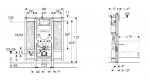 GEBERIT - Duofix Předstěnová instalace pro závěsné WC, bezbariérová, pro podpěry, výška 112 cm 111.375.00.6