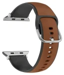 Beline Silico Leather hnědo-černý / Pásek pro Apple Watch / 38/40/41mm / silikon-koženka