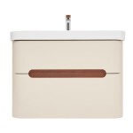 Koupelnová skříňka s umyvadlem a baterií SAT Fusion 77,5x53x45 cm pískově béžová mat SATFUSION280BEUBA SATFUSION280BEUBA