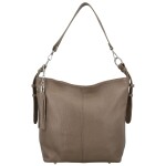 Módní dámská kožená kabelka na rameno Selin, tmavě hnědá