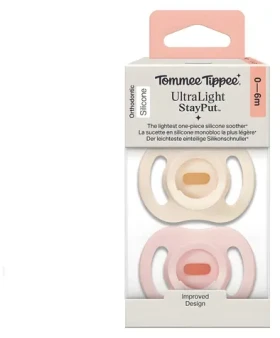 Tommee Tippee Ultra-light dudlík 0-6m Girl / Silikonový dudlík / 2 ks / Bez BPA