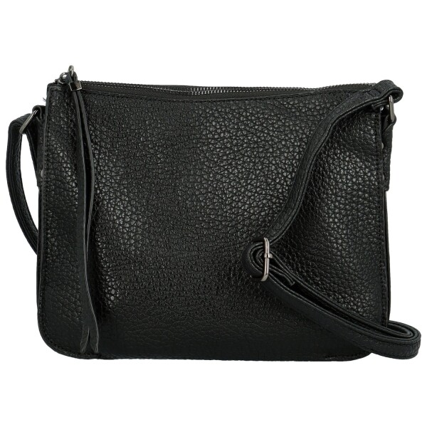 Trendy dámská koženková crossbody kabelka Maewa, černá